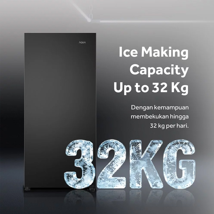 Aqua Lemari Es Upright Freezer Series Pembekuan Cepat 157 L - AQF-260FB | AQF260FB